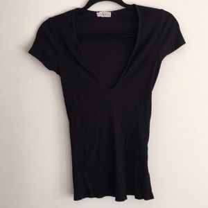 Deep v-neck tee